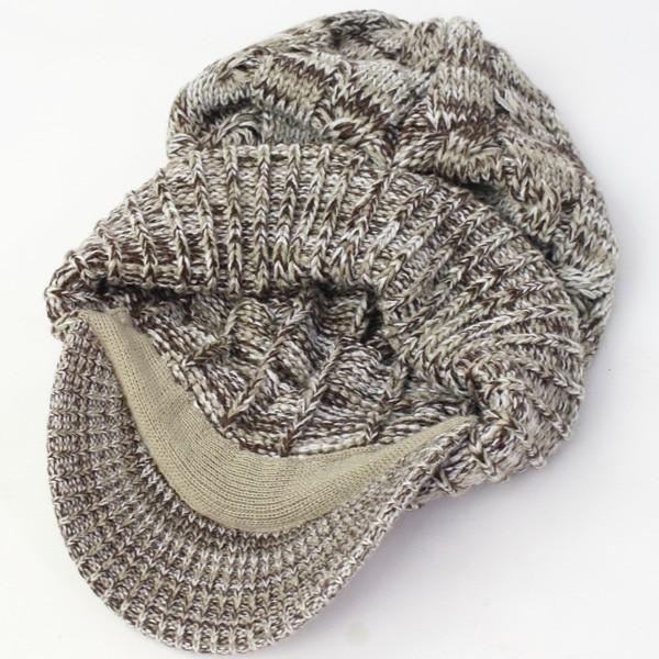 つば付きニット帽 メンズ 帽子 アクリル つば付き ニット帽 キャスケット レディース | protocol | 07