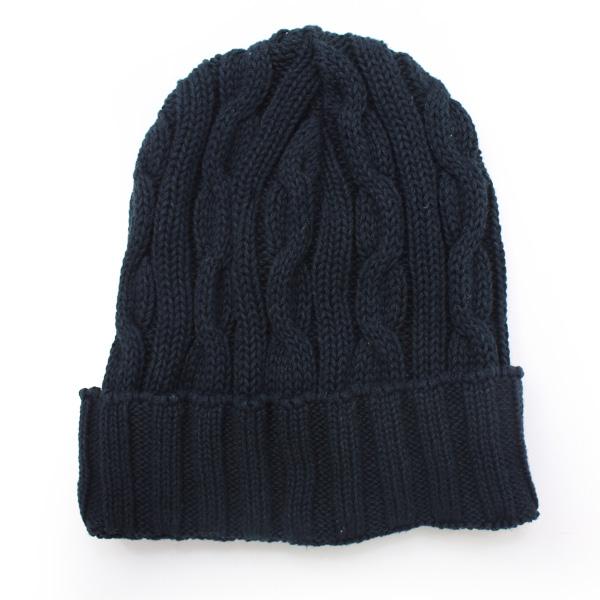 New York Hat ニューヨークハット Cotton Cable Cuff ＃4502 コットン ケーブル カフ ブラック ニット帽子 ニットキャップ | NEW YORK HAT | 02
