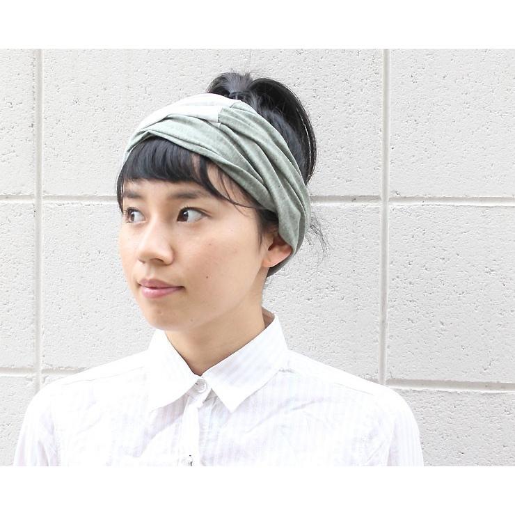 キャンプ 服 レディース プレミアム オーガニック コットン バイカラー ヘアターバン ヘアバンド 日本製 服 服装 女子 春 夏 春夏 Regnuu リヌー | Regnuu | 02