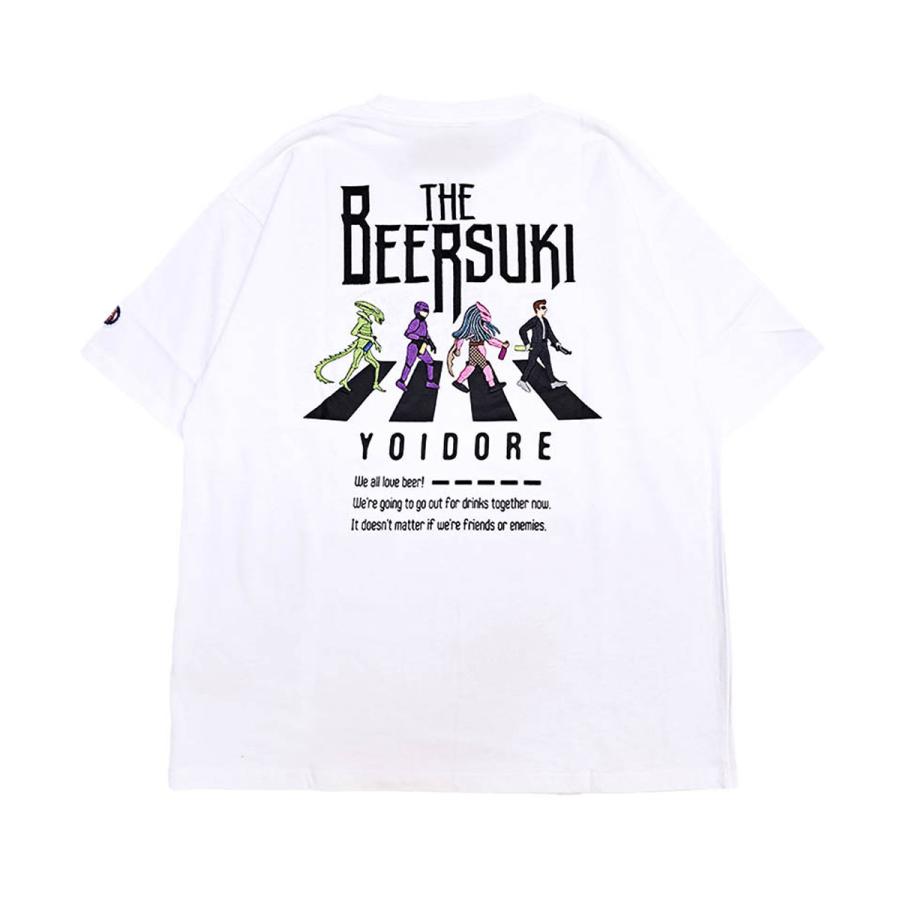 YOIDORE ヨイドレ ザ・ビールスキ TEE メンズ 半袖 Tシャツ 春夏 プリントTシャツ 刺繍 コットン100％ ビール 酒 お酒 カジュアル ストリート | YOIDORE | 04