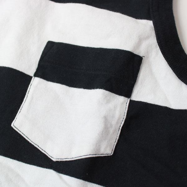 Healthknit ヘルスニット ワイド ボーダー ポケットタンクトップ #5603 太ボーダー ヘビーウェイト天竺 | Healthknit | 06