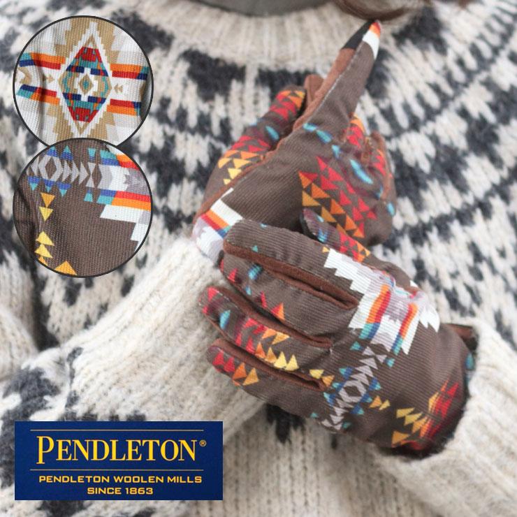 ペンドルトン PENDLETON 手袋 グローブ レディース コーデュロイ グローブ スマホ対応 メンズ レディース 防寒 タッチパネル対応 | PENDLETON