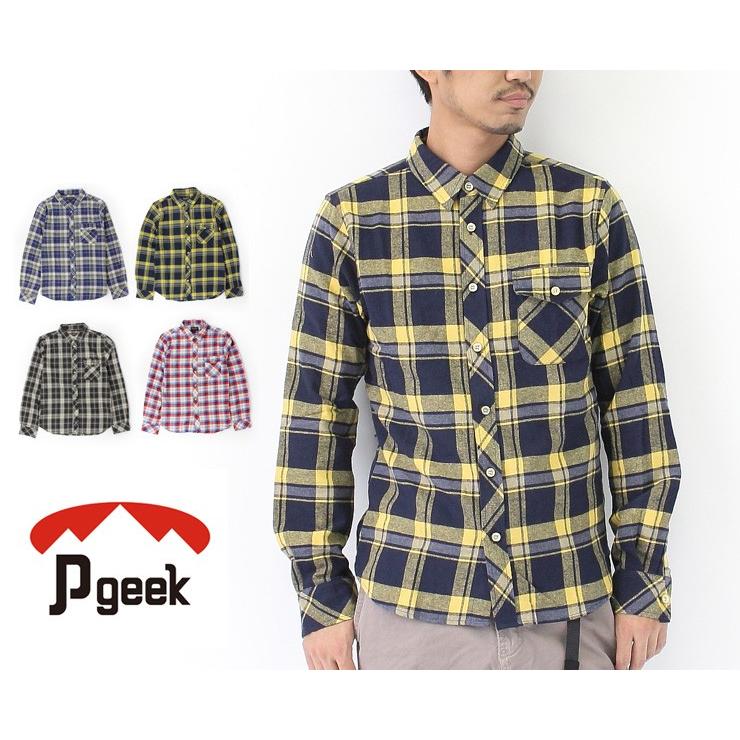 男性 メンズ mens 長袖シャツ Pgeek チェック ネルシャツ トップス チェック | protocol | 01