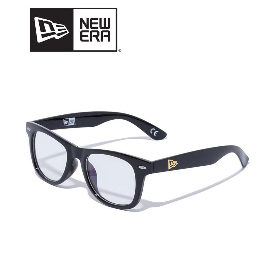ニューエラ NEW ERA サングラス ウェリントン スクエアレンズ シャイニーブラックフレーム ライトブルーレンズ 14518152 メンズ レディース UVカット | NEW ERA