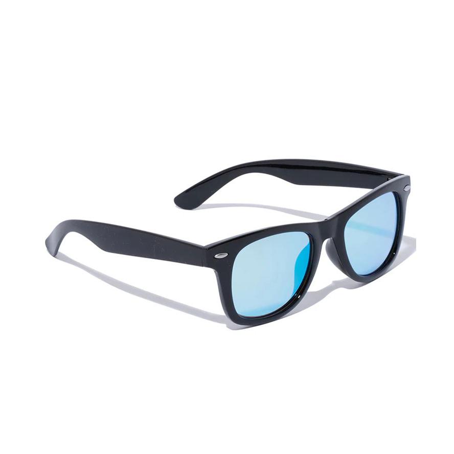 ニューエラ NEW ERA サングラス ウェリントン スクエアレンズ シャイニーブラックフレーム ブルーミラーレンズ 14518155 メンズ レディース UVカット | NEW ERA | 04