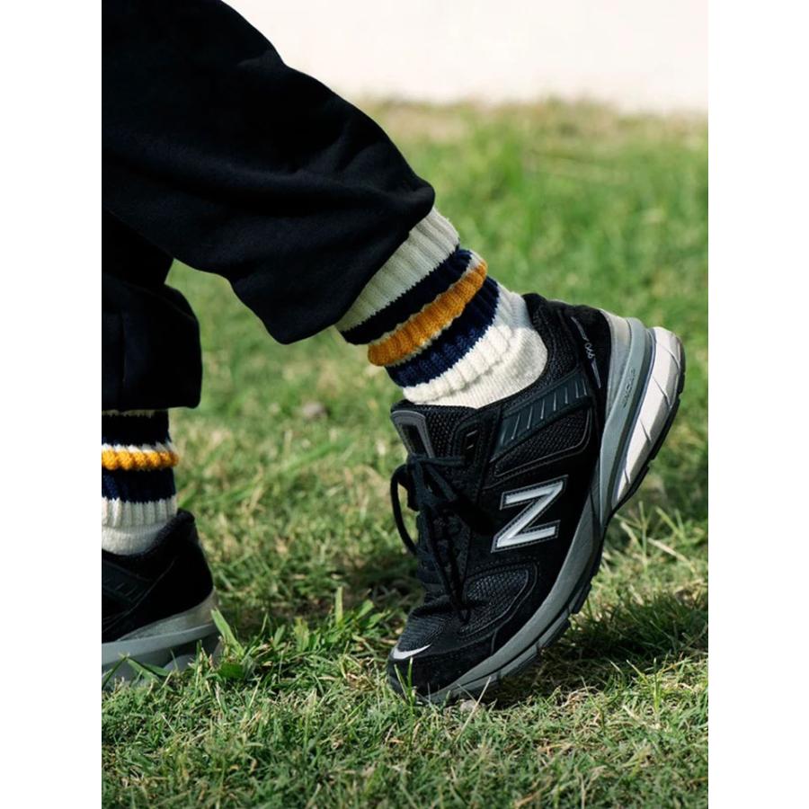 ROTOTO ロトト COARSE RIBBED OLDSCHOOL CREW SOCKS コースリブ オールドスクール クルーソックス R1255 メンズ レディース 靴下 ラインソックス 日本製 | ROTOTO | 06