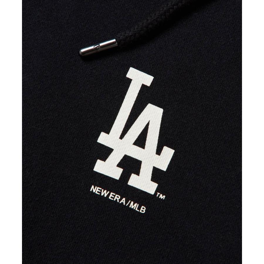 NEW ERA ニューエラ スウェット プルオーバー フーディー ロサンゼルス・ドジャース Bleeds Blue Hot Dog 15129290 パーカー MLB 11オンス 裏毛 刺繍 ブラック | NEW ERA | 06