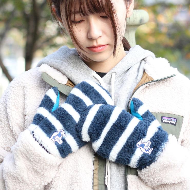 チャムス フリース 手袋 ミトン メンズ レディース CHUMS エルモフリース CH09-1188 防寒 スノボ バイク ゴルフ  スポーツ 釣り キャンプ 冬キャンプ | CHUMS | 05
