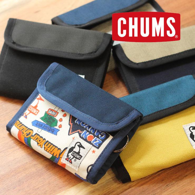 チャムス 財布 二つ折り CHUMS トリフォルドウォレット Trifold Wallet Sweat Nylon CH60-2688 レディース キャンプ アウトドアブランド | CHUMS