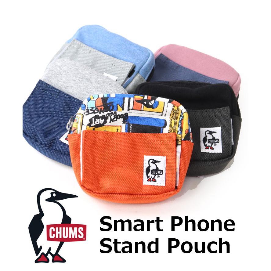 CHUMS チャムス スマートフォンスタンドポーチスウェットナイロン CH60-3734 バッグ ポーチ 小物入れ メンズ レディース 秋 冬 秋冬 新作 | CHUMS