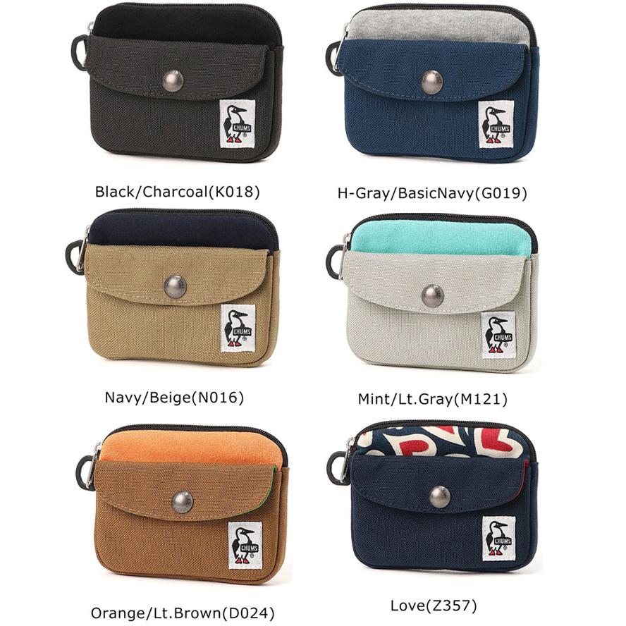 CHUMS チャムス Pocket Size Wallet Sweat Nylon ポケットサイズウォレットスウェットナイロン CH60-3816 Orange/Lt.Brown | CHUMS | 07