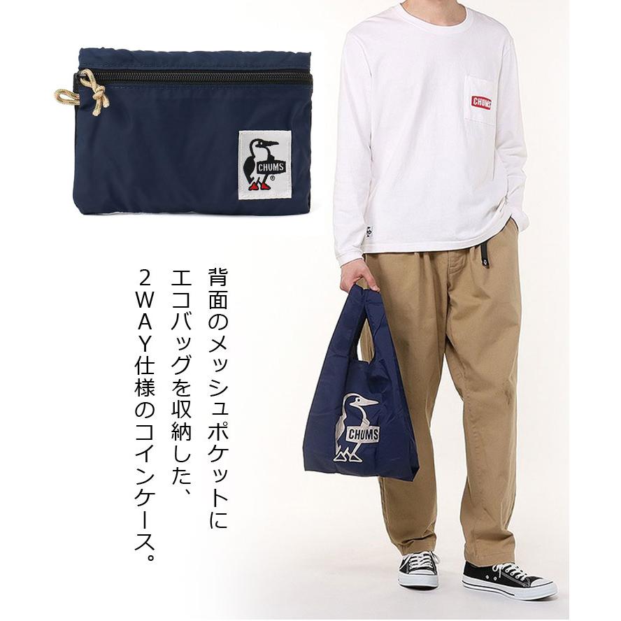 CHUMS チャムス ブービーコインケースエコバッグ CH60-3940 コインケース 小銭入れ 財布 トートバッグ エコバッグ メンズ レディース 秋 冬 秋冬 | gym master | 05