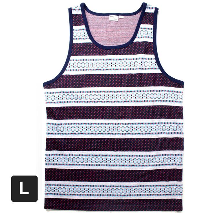 爆買 WASH'N'MADE ウォッシュンメイド ジャガード タンクトップ ネイビー Lサイズ | WASH'N' MADE