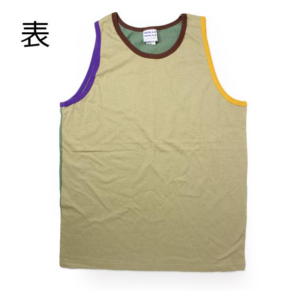 WALLA WALLA SPORT  ワラワラスポーツ パネル リブ タンクトップ ベージュ/パープル/イエロー Mサイズ | WALLA WALLA SPORT | 02