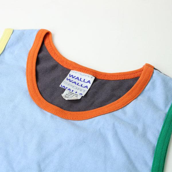 WALLA WALLA SPORT ワラワラスポーツ パネル リブ タンクトップ サックス/グリーン/イエロー Ｓサイズ | WALLA WALLA SPORT | 04