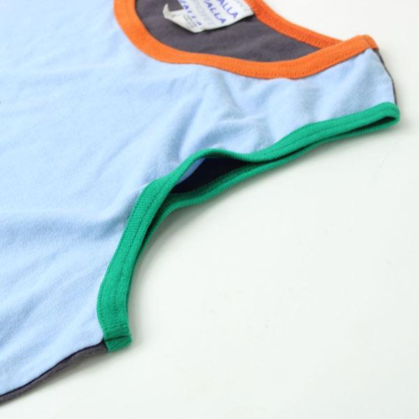 WALLA WALLA SPORT ワラワラスポーツ パネル リブ タンクトップ サックス/グリーン/イエロー Ｓサイズ | WALLA WALLA SPORT | 05