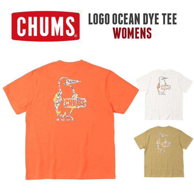 Tシャツ チャムス ブービーロゴオーシャンダイTシャツ CHUMS Booby Logo Ocean Dye T-Shirt CH01-2222 フェス キャンプ トップス Tシャツ | CHUMS