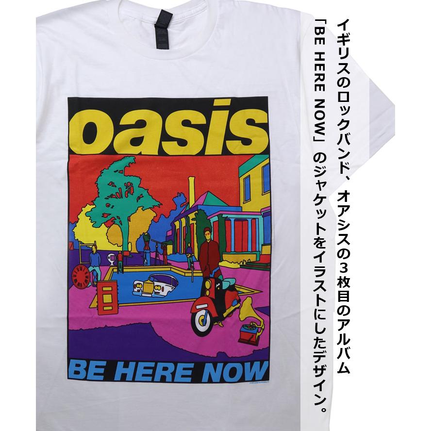 オアシス Tシャツ メンズ バンドTシャツ ロック oasis BE HERE NOW tee 半袖 ホワイト レディース フェス 野外フェス |  | 02