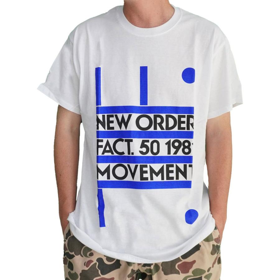 MUSIC TEE ミュージック ティー NEW ORDER “MOVEMENT” オフィシャルTシャツ アルバムジャケットプリント バンドT メンズ ホワイト | protocol