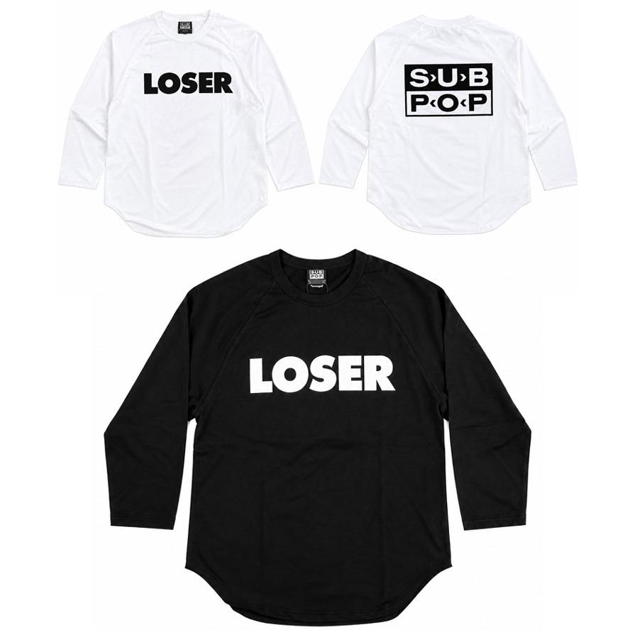 SUB POP サブポップ 3/4 B.B.T LOSER 030063 メンズ レディース 7分袖 Tシャツ ベースボールTシャツ ラグランTシャツ プリントT アメカジ | SUB POP