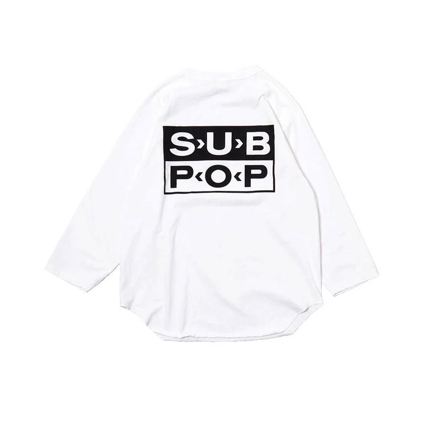 爆買 / SUB POP サブポップ 3/4 B.B.T NO COMMENT 030064 7分袖 Tシャツ ベースボールTシャツ ラグラン ロック バンド 音楽 春夏 | SUB POP | 09