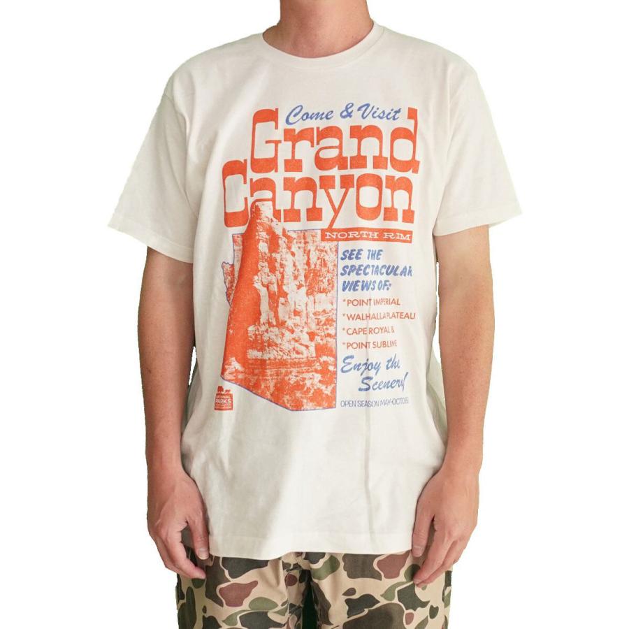 VAR PR NATIONAL PARKS GRAND CANYON TEE｜公式ライセンス ヴィンテージ風 コットンTシャツ ナチュラル メンズL 040138 | protocol