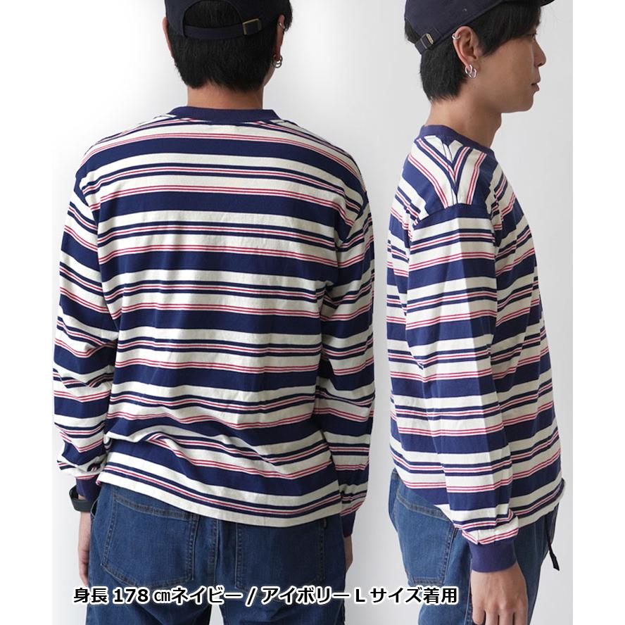 WALLA WALLA SPORT ワラワラスポーツ ロングスリーブストライプTee メンズ レディース 長袖 Tシャツ ロンTee 大きいサイズ Mサイズ Lサイズ 秋 冬 秋冬 | WALLA WALLA SPORT | 07