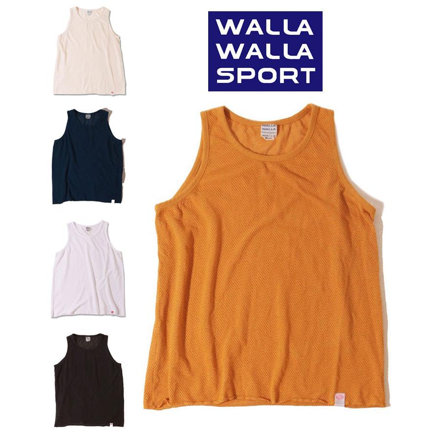 WALLA SPORT ワラワラスポーツ コットン メッシュ タンクトップ
