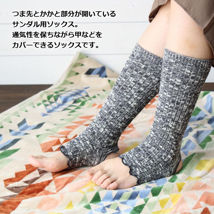 日本製 靴下 レディース SMALL STONE スモールストーン コットンサンダルソックス COS0063 フットバンド 靴下 日本製  春 夏 秋 | protocol | 13