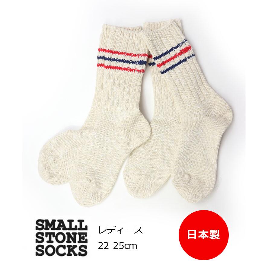 SMALL STONE SOCKS スモールストーン ソックス ライン入りリブソックス 日本製 おしゃれ 綿 靴下 クルー丈 レディース 春 夏 春夏 so1152 | protocol