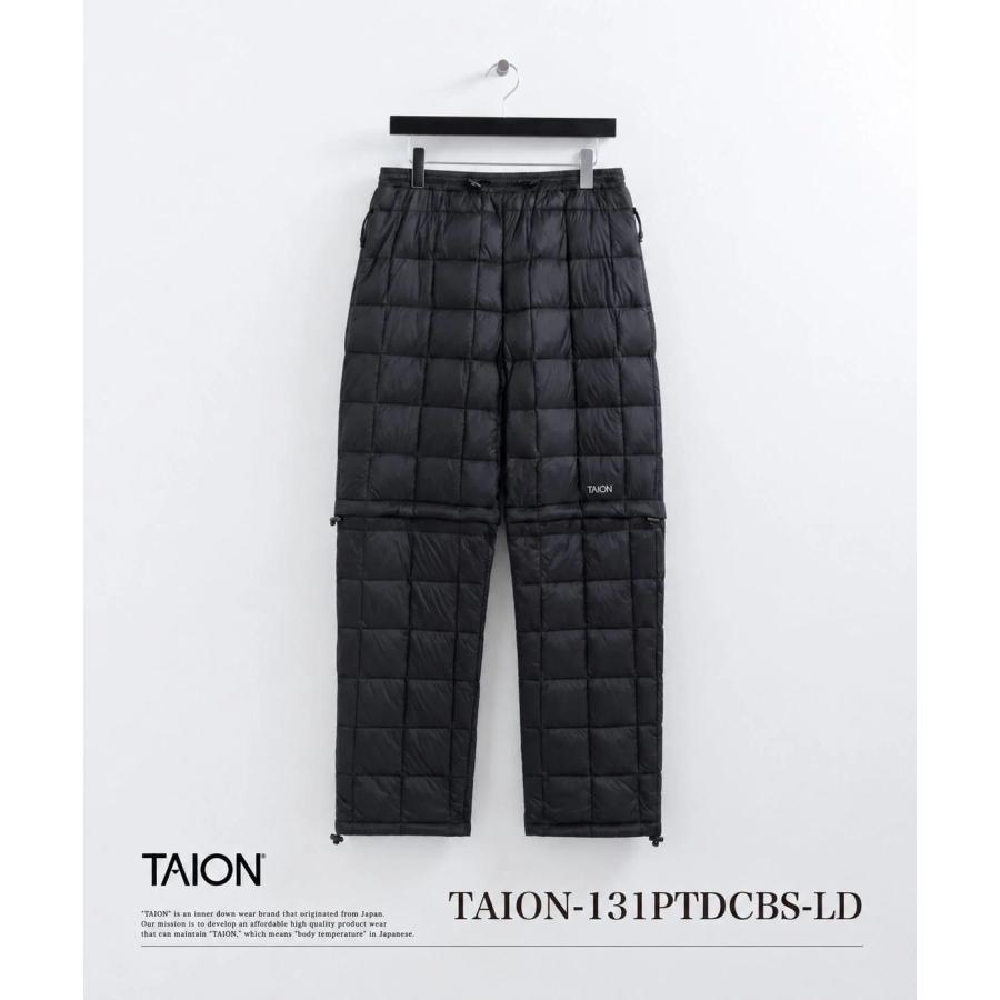 TAION タイオン ベーシックスポーツ ひざ下取外し式 ライトダウンパンツ TAION-131PTDCBS メンズ レディース ダウンパンツ 2WAY 軽量 防寒 アウトドア キャンプ | TAION | 01