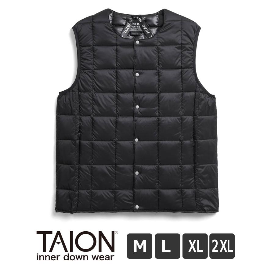 タイオン TAION ベーシック クルーネックボタン インナーダウンベスト TAION-004 メンズ インナーダウン スーツ 秋 冬 秋冬 | TAION