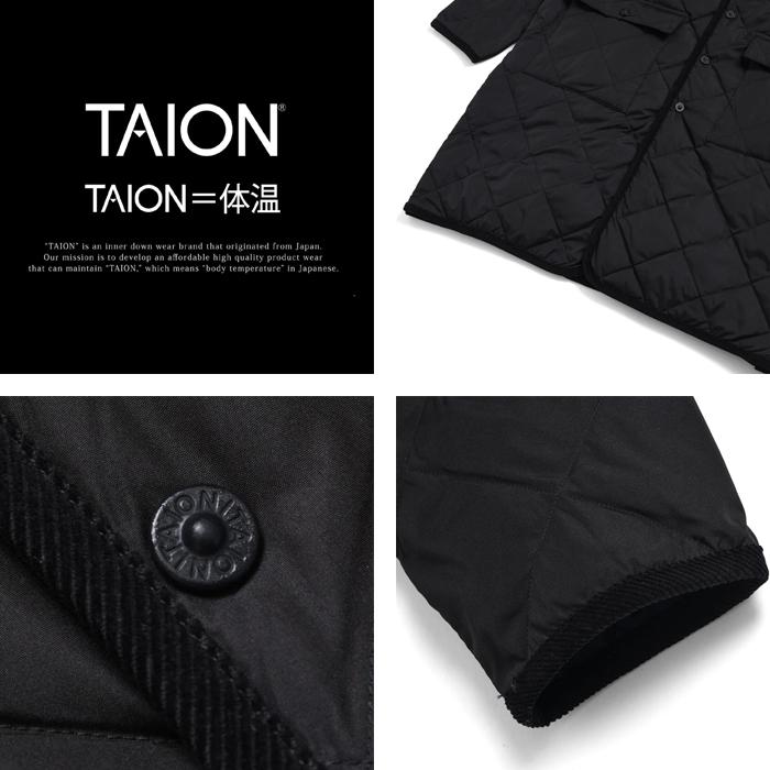 タイオン ロングダウン ロングコート TAION タイオン インナーダウン シティ パイピングカラー ロングダウンコート 109CI-LONG | TAION | 06