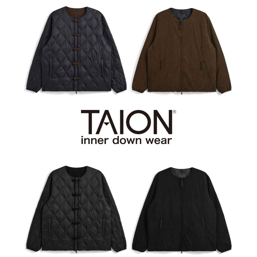 爆買 / TAION タイオン リバーシブル チャイナボタン ダウンジャケット TAION-JK01JS ダウンジャケット チャイナジャケット 中綿 アウター 2WAY 軽量 防寒 | TAION