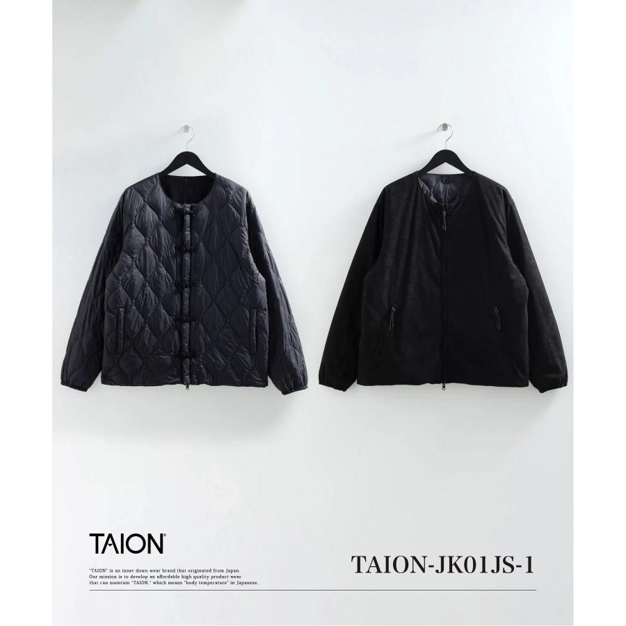爆買 / TAION タイオン リバーシブル チャイナボタン ダウンジャケット TAION-JK01JS ダウンジャケット チャイナジャケット 中綿 アウター 2WAY 軽量 防寒 | TAION | 03