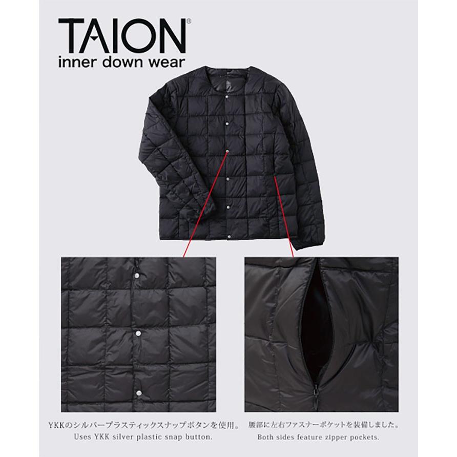taion タイオン ベーシッククルーネック インナーダウンジャケット メンズ TAION-104 秋 冬 | TAION | 15