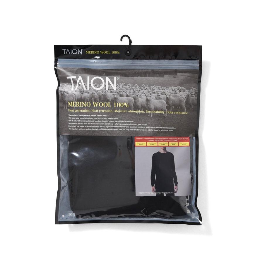 タイオン TAION メリノウール アンダーウェア ロングスリーブ Tシャツ TAION-U03MWMT 長袖 ロンTee メンズ レディース インナー 秋 冬 秋冬 | TAION | 03