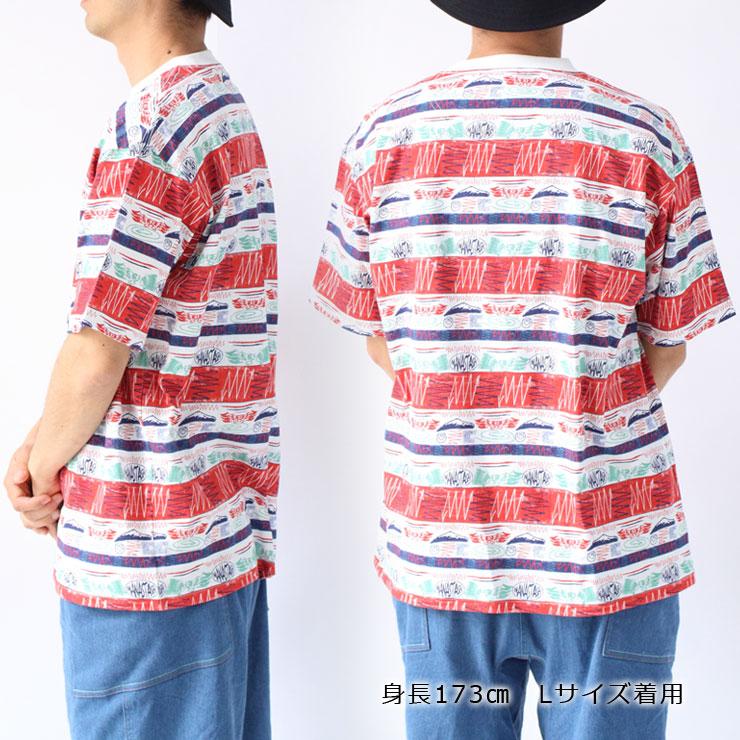 MANASTASH MTN STRIPE TEE マナスタッシュ Tシャツ マウンテン ストライプ Tee 4135006 | MANASTASH | 08