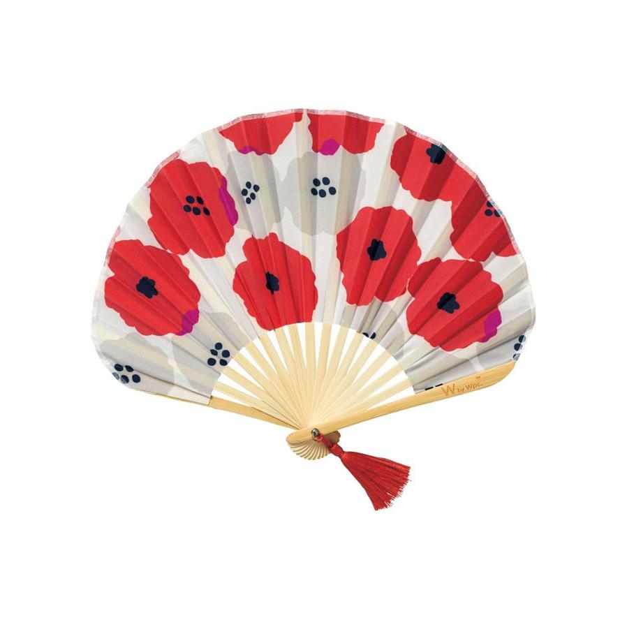 Wpc. ダブリュピーシー 扇子 収納ケース付き ギフトボックス入り 竹骨 テキスタイル柄 タッセル付 おしゃれ かわいい 夏 祭り プレゼント | Wpc. | 08