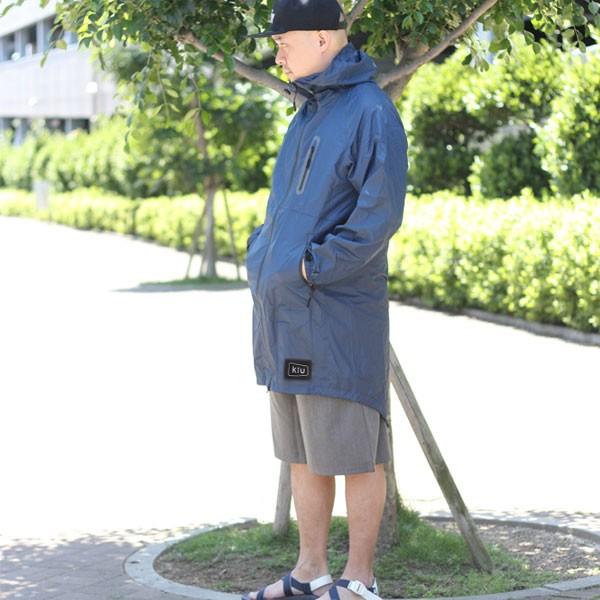 フェス ポンチョ メンズ kiu レインコート キウ RAIN JIP UP ジップアップ ブルゾン レインポンチョ K116 キャンプ | KiU | 08