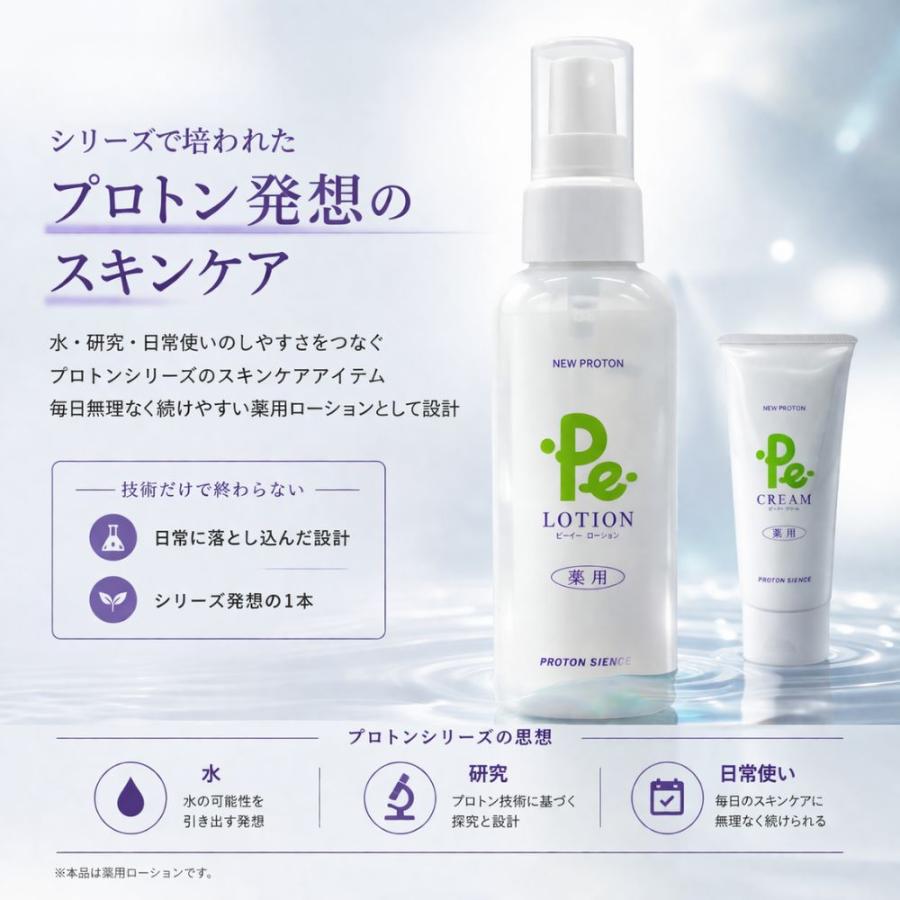 お買い得品6本セット Pe-クリーム プロトン 医薬部外品 薬用 全身 顔 頭皮 首 エイジングケア 紫外線 環境ストレス ダメージ 水分 キープ ハリ ツヤの画像