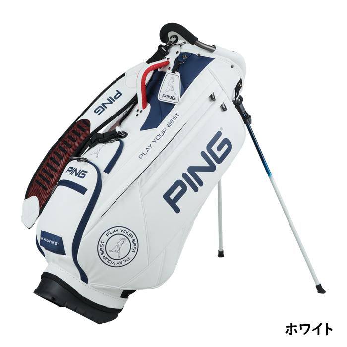 PING CADDIE BAG CB-U2302 SOFT PU SAND WHITE NAVY / ピン PING CADDIE BAG CB-U2302 SOFT PU SAND WHITE NAVY / ピン