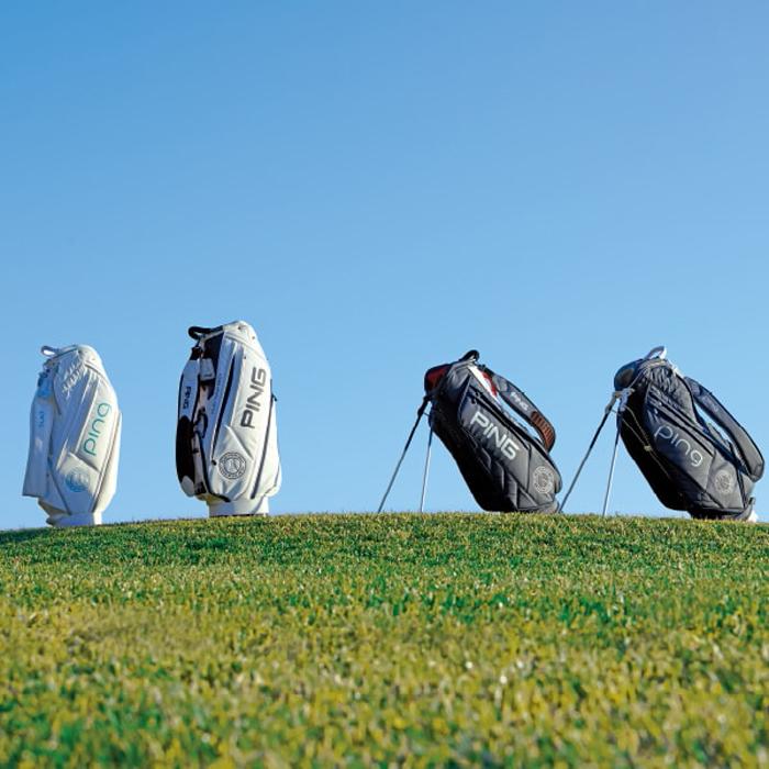 PING CADDIE BAG CB-U2302 SOFT PU SAND WHITE NAVY / ピン PING CADDIE BAG CB-U2302 SOFT PU SAND WHITE NAVY / ピン