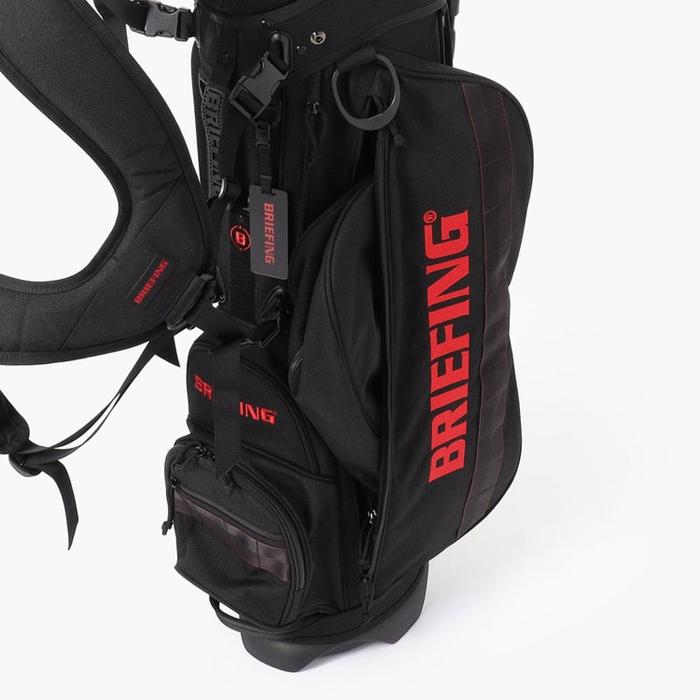 BRIEFING ゴルフキャディバッグ ブラック/レッド BRIEFING ブリーフィング ゴルフ キャディバッグ CR-5 #03 TL