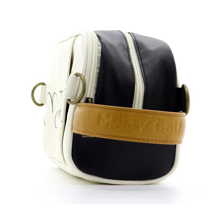 【在庫限り】Marty Golf Marty Cart Bag(Black×Ivory) 2-001 / マーティーゴルフ マーティー カートバッグ (ブラック×アイボリー) ショルダー 2WAY 撥水の画像