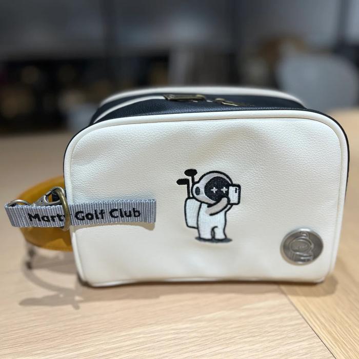 【在庫限り】Marty Golf Marty Cart Bag(Black×Ivory) 2-001 / マーティーゴルフ マーティー カートバッグ (ブラック×アイボリー) ショルダー 2WAY 撥水の画像