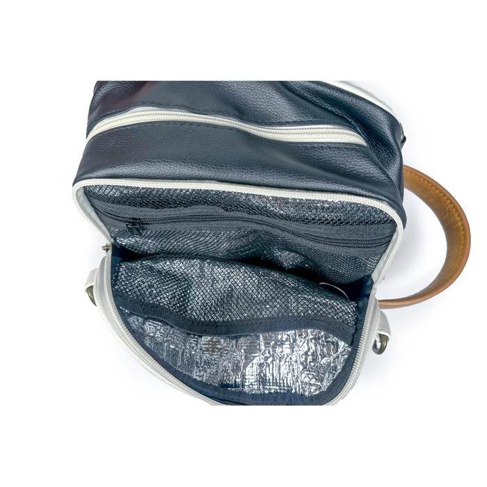 【在庫限り】Marty Golf Marty Cart Bag(Black×Ivory) 2-001 / マーティーゴルフ マーティー カートバッグ (ブラック×アイボリー) ショルダー 2WAY 撥水の画像