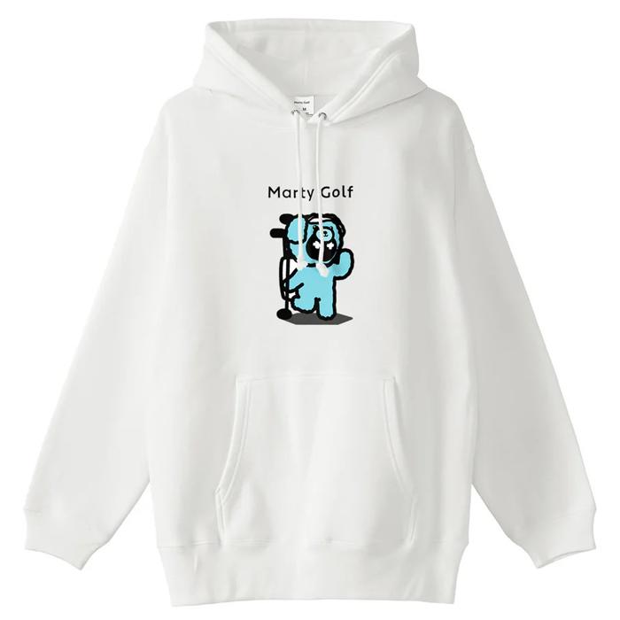 Marty Golf bashkima poodle Parka (white/black) / マーティーゴルフ