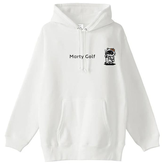 Marty Golf Tanuki Parka (28) (white/navy) / マーティーゴルフ