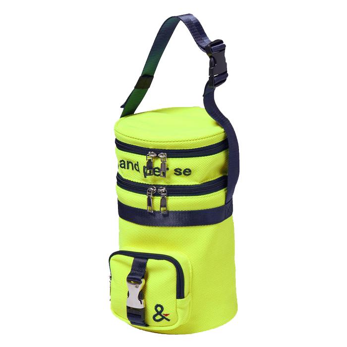 coco 未使用品 アンパスィ and per se カートバッグ イエロー 黄 ラウンドバッグ ファー and per se 【在庫限り】and COOL BAG AUS7135 / アンパスィ